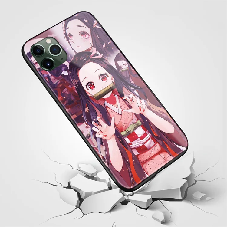 Kamado Nezuko Kimetsu no Yaiba Demon Slayer мягкий силиконовый стеклянный чехол для телефона для iPhone 6 6s 7 8 Plus X XR XS 11 Pro max