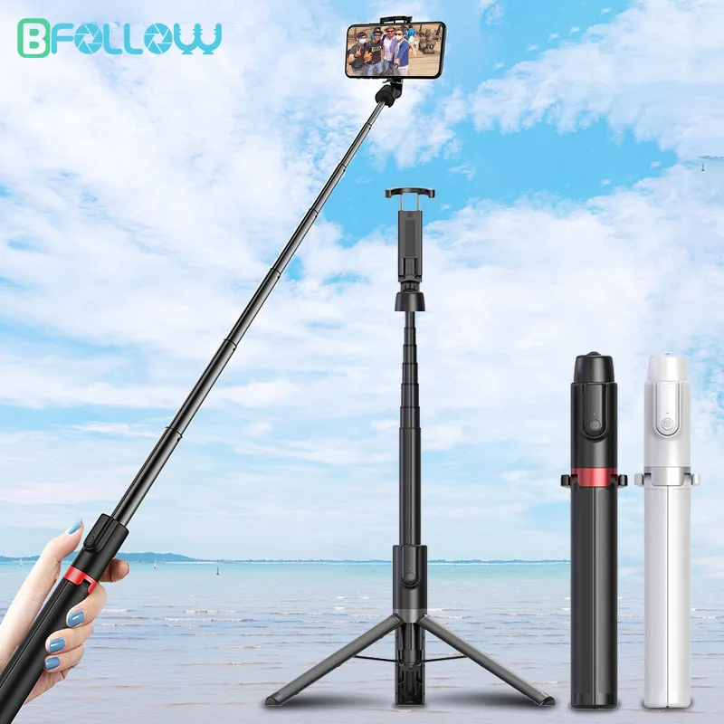 BFOLLOW длинные селфи Палка с 130 см/51 дюйм 65 см/25 6 inch 3 в 1 штатив Bluetooth для Мобильный
