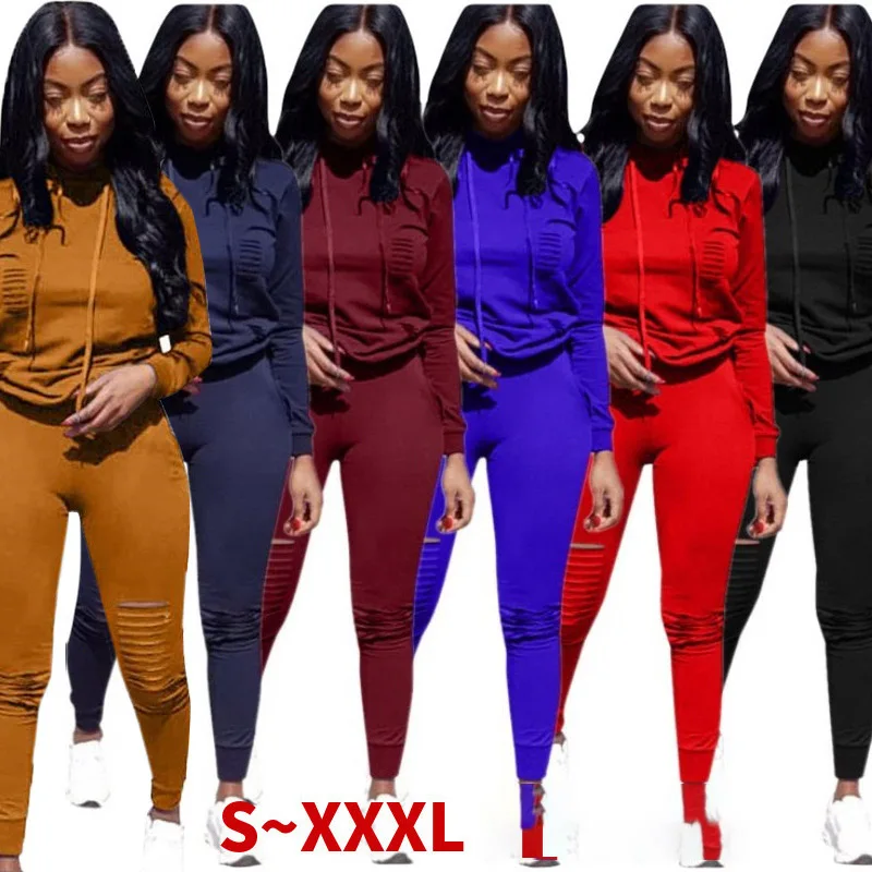 

Женский зимний комплект из 2 предметов, однотонный черный, серый свитшот с эластичной талией, теплый пуловер, спортивный костюм