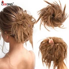 Женские резинки для волос Leeons, эластичные резинки для наращивания волос, аксессуары для волос черного и коричневого цвета