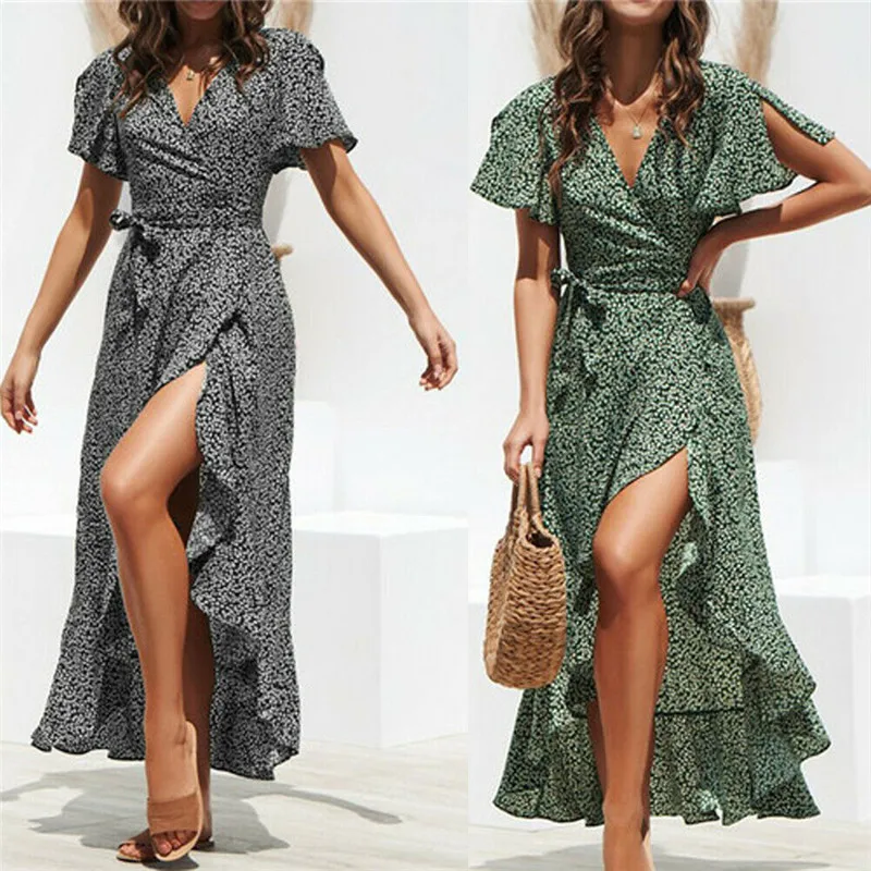 

Women Dress Short Sleeve Long Maxi Sundress Oversized Kaftan Plus Size Dresses Women Dresses Floral Print Dress Female Clothing
