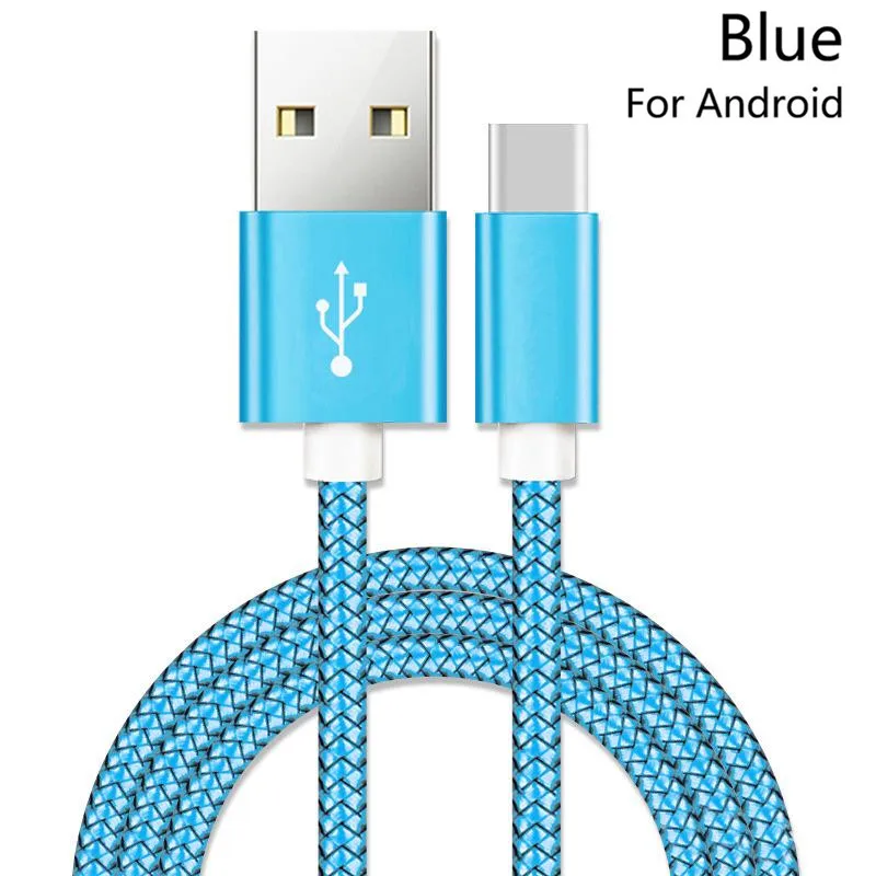 Синий Тип usb C кабель USB C кабель для быстрой зарядки передачи и синхронизации данных провода 2.4A 0,25/1/2 M для LG G5 SE G6 G7 Q8 V20 V30 V30S ThinQ Android телефон - Цвет: Синий