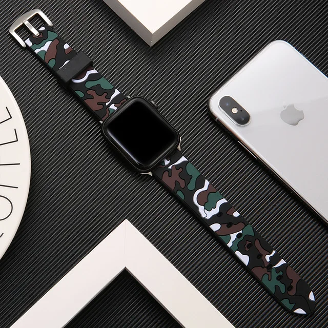 

Ремешок сменный для Apple Watch Band 38 мм 42 мм 44 мм 40 мм Series 6 5 4, мягкий силиконовый спортивный браслет