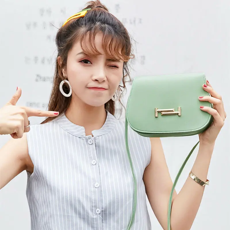 2019 модные трендовые женские сумки через плечо из искусственной кожи с пряжкой в