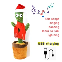 knitted cloth cactus electronic decoration childrens fun gifts early education toys plush will sing 120 songs dancing cactus