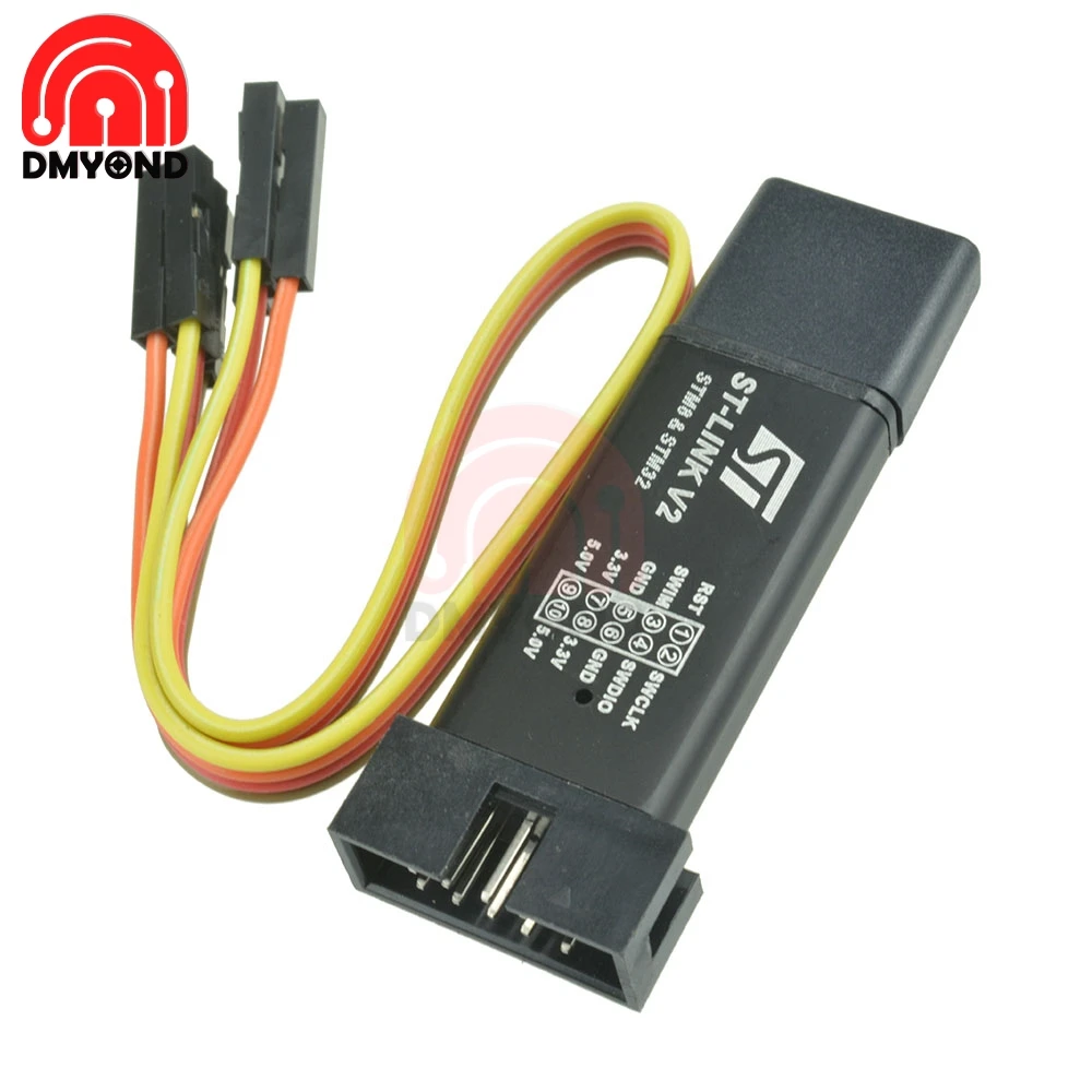 Симулятор загрузки ST-Link V2 Mini STM8 программатор с крышкой кабель A41 DuPont для STM32