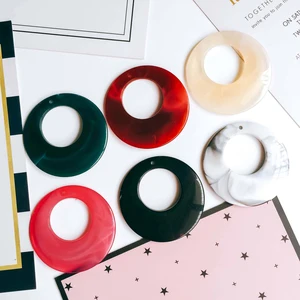 Акриловые, пластиковые, Разноцветные серьги-подвески ZEROUP, Круглые, Аксессуары для ожерелья, подвески, материал ручной работы, 20 шт.