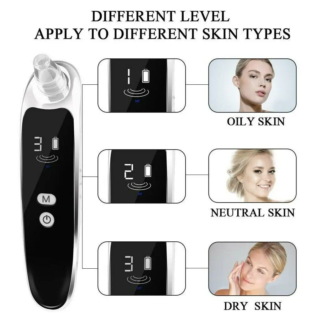 

Vacuum Electric Blackhead Remover Pore Cleaner Nose Face Deep Cleansing Black Head Vacuum Pore Cleansing Machine Skin Care Tools
