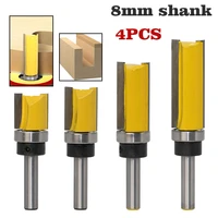 1pc 8mm shank template trim hinge mortising router bit straight end mill trimmer cleaning flush trim tenon cutter forwoodworking