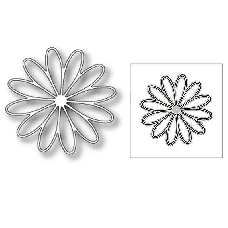 

Новые яркие маргаритки с растениями, ремесло 2021, металлические Вырубные штампы для скрапбукинга и творчества, изготовление поздравительных открыток, декоративная форма, набор без штампов
