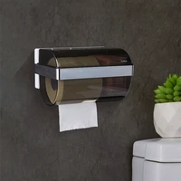waterproof toilet paper holder wall mounted plastic tray roll bathroom shelf storage box suction cup tissue box tray roll shelf