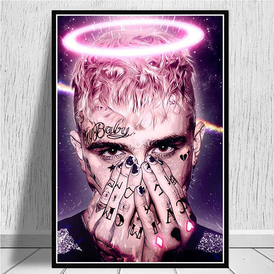 Лидер продаж Постер Lil Peep R.I.P в стиле хип-хоп новый постер с изображением