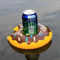 1pcs donuts drink holder water fun toys swimming pool rafts iatable floating summer beach party adults kids phone cup holders