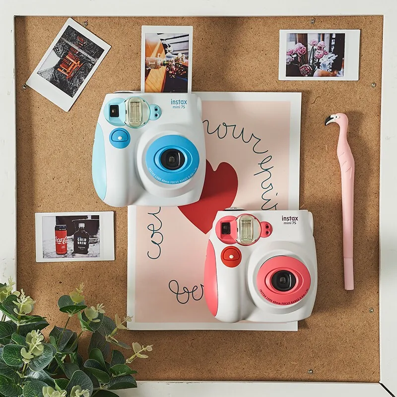 

100%Original Fujifilm/Fuji instax mini 7C/7S One-time imaging mini camera Instant Polaroid Mini7C Gift forChild Birthday Present