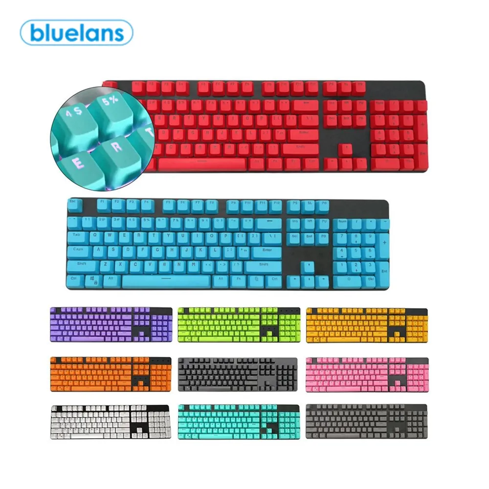 

104 шт./компл. PBT Универсальный колпачок для клавиш с подсветкой для механической клавиатуры Cherry