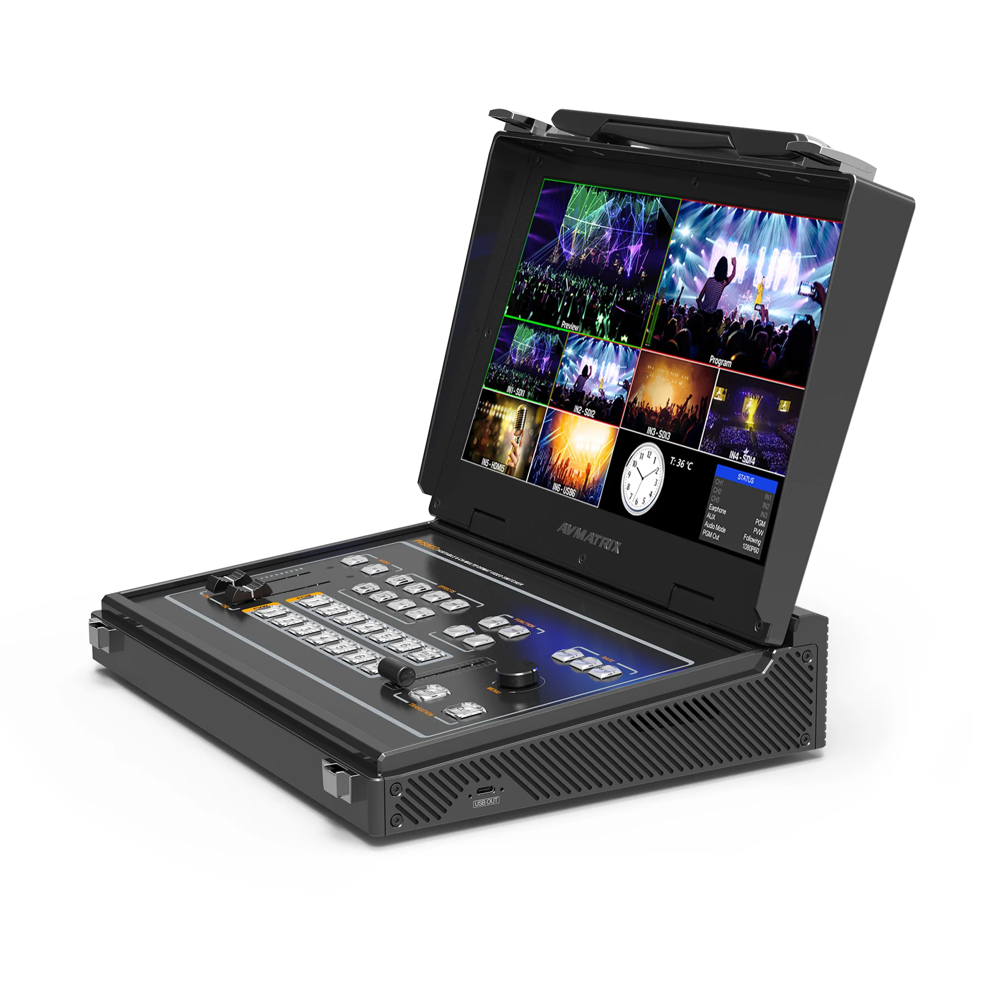 

PVS0613U Portable 6CH SDI/HDMI Multi-format Streaming Switcher