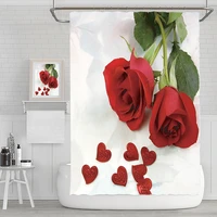 aestetic beautiful shower curtain luxury printed bathroom flower shower curtains decor cortinas de ducha bathroom curtain bw50yl