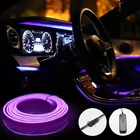 Неоновая вывеска, неоновый светильник, светодиодная неосветодиодный подсветка под автомобиль, гибкая мягкая Светодиодная лента, знак 1 м2 м3 м5 м, веревка, RGB, автомобильный Декор