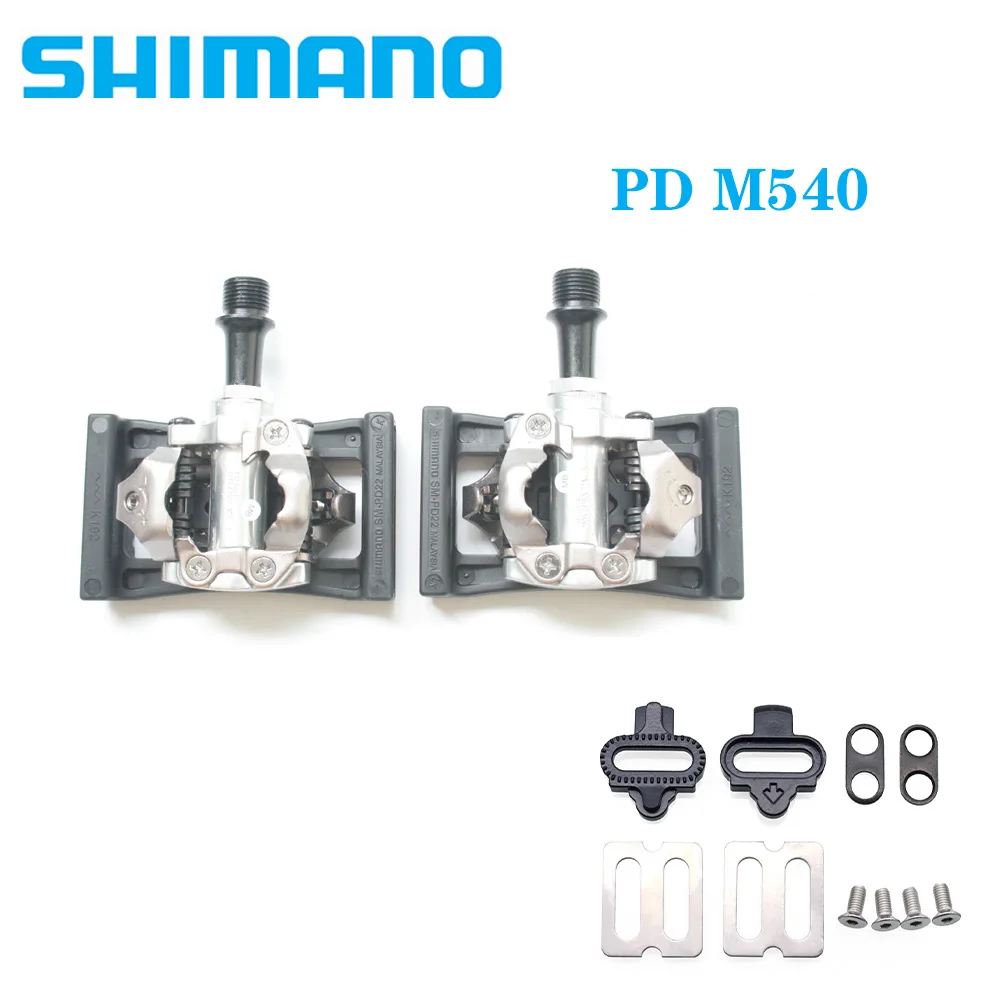 

SHIMANO Original PD M540 MTB mountain bike bicycle pedals cycle self-locking lock pedal with SM-PD22 SPD Cleat Flat