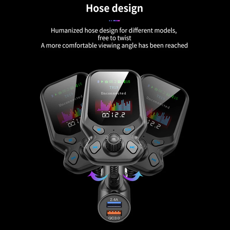 

Car MP3 Player Fm Transmitter Bluetooth USB Carkit Color Screen With Lyrics Display Manos Libres Coche Hand Free Adapter Auto