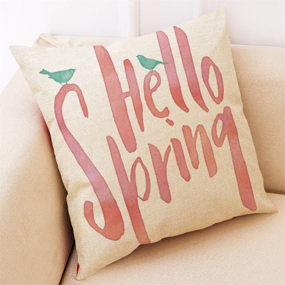 Наволочка для подушки Hello Spring наволочка чехол 45*45 см из смеси льна домашнего