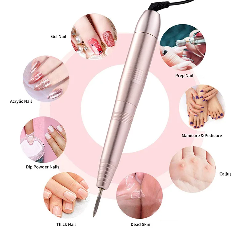 Электрическая дрель для ногтей ручка машинка маникюра портативная пилка