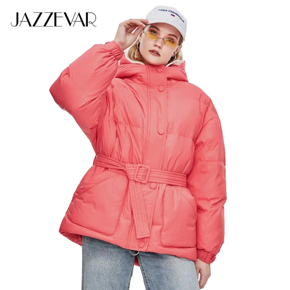 JAZZEVAR 2019 Пуховик зимняя новая модная уличная дизайнерская Брендовая женская
