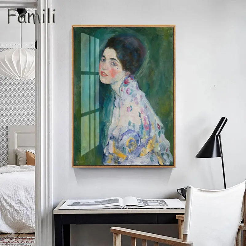 Gustav Klimt Hygeia Живопись Художественная печать на холсте настенные картины для гостиной домашний декор или отель бескаркасные - Цвет: Коричневый