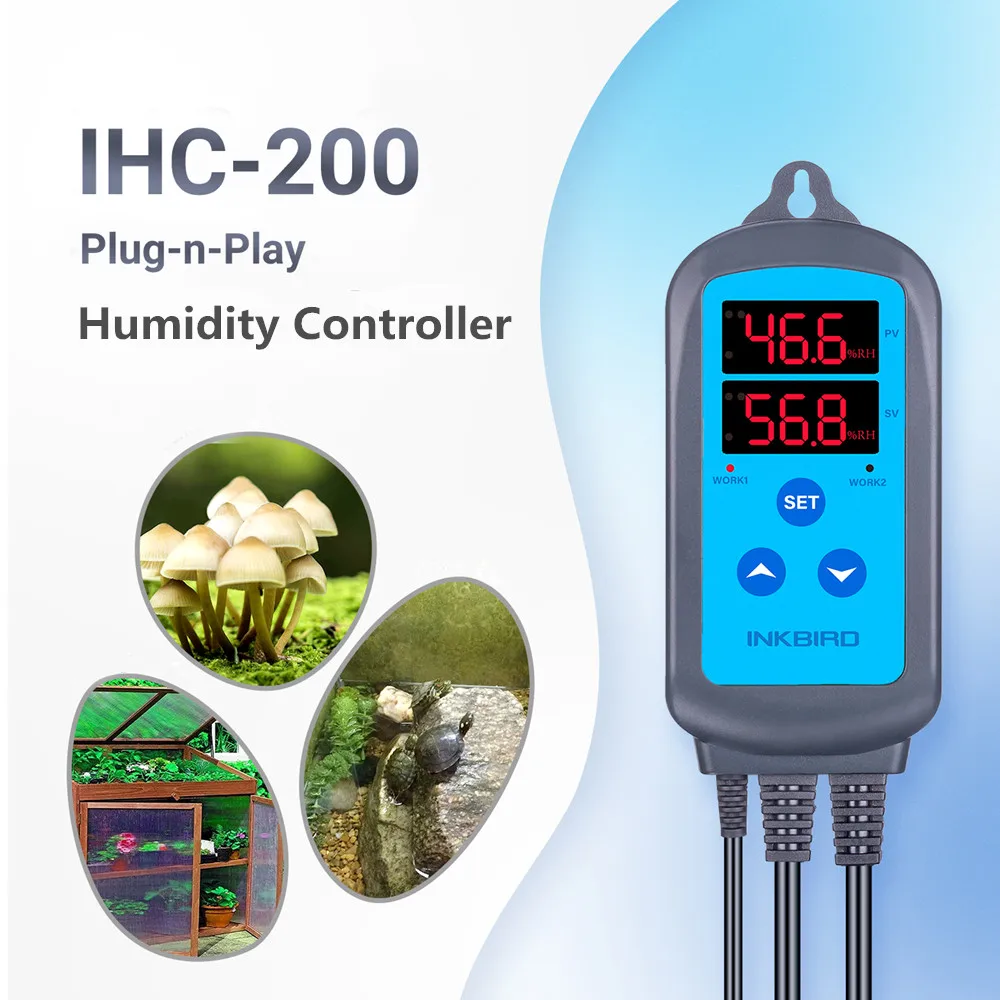 

Inkbird Controller Sales ITC-308 Thermostat 220V Thermoregulator Heater Cooler with IHC-200 Smart Humidity Regulator Humidistat