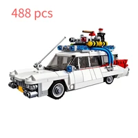 high tech movie car building blocks moc 75828 ghost busters in stock ecto 12 diy brick christmas gifts toys