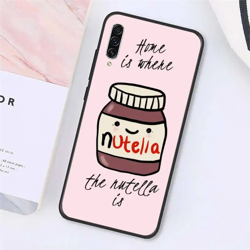 

Chocolate nutella cartoon cute pattern Phone Case For Samsung galaxy A S note 10 7 8 9 20 30 31 40 50 51 70 71 21 s ultra plus