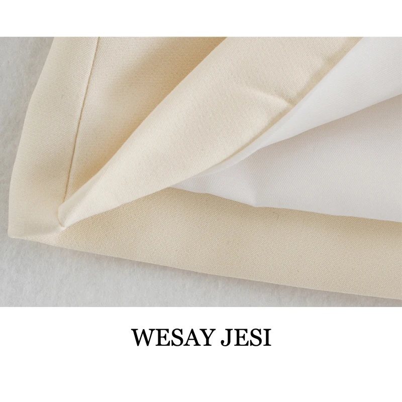

WESAY JESI Za Women's Clothing 2021 Fashion Elegant Dresses Solid Color Mini Dress Vintage V-Neck Long Sleeve Dress Office Lady