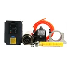 Комплект шпинделя с водяным охлаждением 800 кВт Вт 4 подшипника 65 мм охлаждающий шпиндель + инвертор кВт VFD + водяной насос 80 Вт + 13 шт. ER11 + 5 м трубы