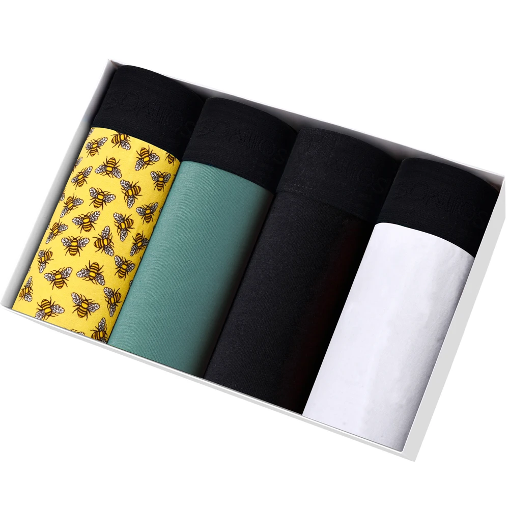 

High Quality 4pcs Set Underwear for Man Slip Sexy Homme Boxer Shorts Calson Male Underpants Men's Panties Boxershorts Cotton