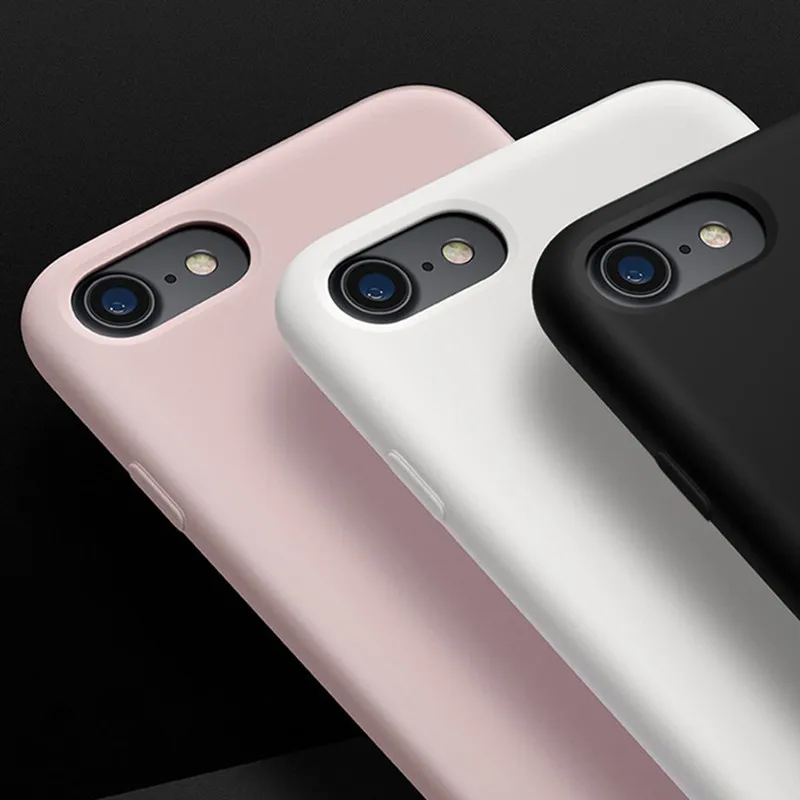 Роскошный оригинальный официальный силиконовый чехол для iPhone 6S 7 8 Plus жидкий 11 X XS