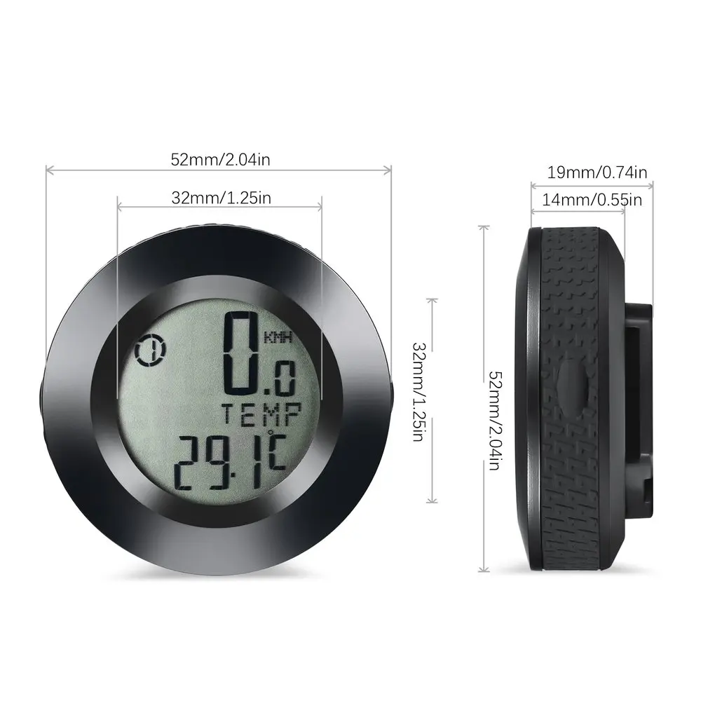 

Sensors Lcd Backlit Bicycle Computer Speedometer Speed Meter Mileage Rainproof Bike Computer Round Shape