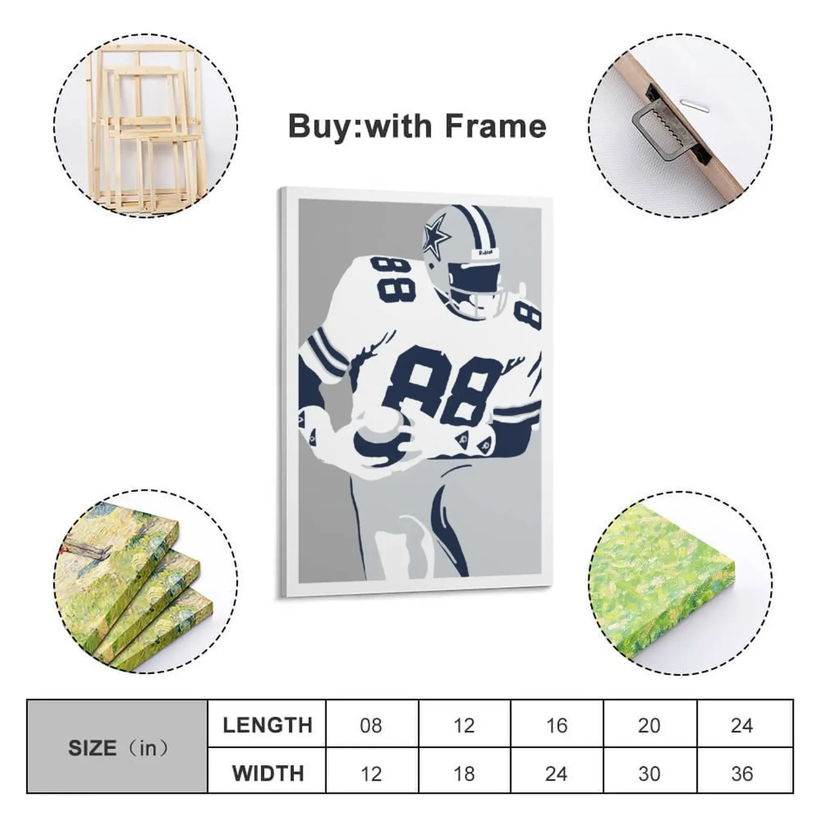 

Decor 88 Michael Irvin Print Painting Canvas Hang A Picture for Living Room Wall Room Posters With Frame Modern Home