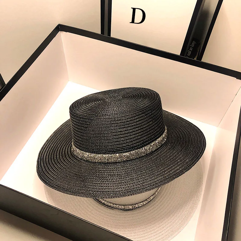 

Women Sun Hats For Wide Brim Beach Side Cap Floppy Female Straw Hat Solid Fringe Straw Hat Summer Hat Chap