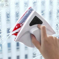 window cleaner double side magnetic glass brush with lanyard household triangular sponge glass cleaning brush cleaning artifact