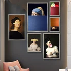 Мона Лиза забавные Арт холст настенные картины художественные плакаты и принты Классическая известные художественные фотографии для Гостиная Куадрос