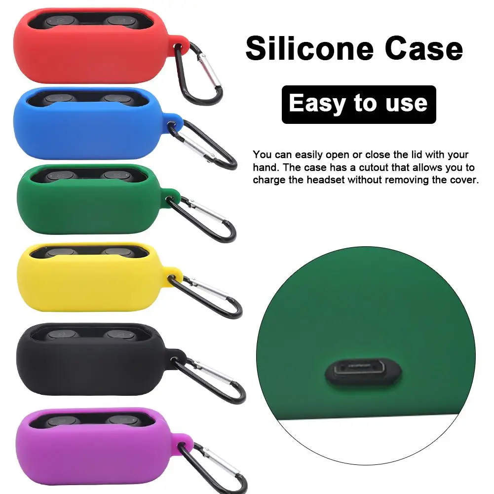 

Durable Anti-fall Earphone Protective Cover Silicone Case For QCY T1 Headphones Protector Shell Bluetooth Headset Accessories