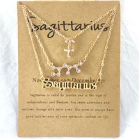 3pc zodiac sign necklace set for women girl constellation aries capricorn zodiac celestial jewelry astrology horoscope kl40g9k