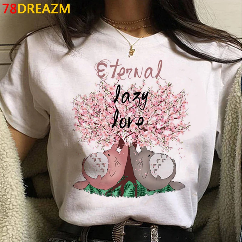 

Totoro Studio Ghibli t-shirt women ulzzang plus size casual streetwear japanese summer top plus size