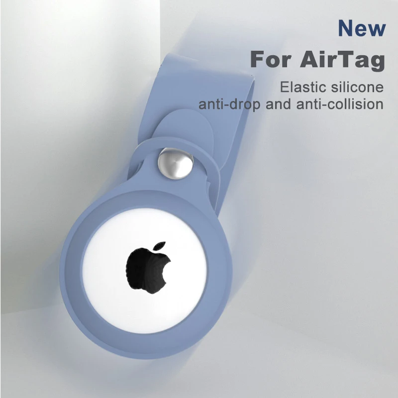 

ASTUBIA Soft Liquid Silicone Protective Case For Airtag Cover Hangable Keychain Locator Tracker Cover For airtags Case