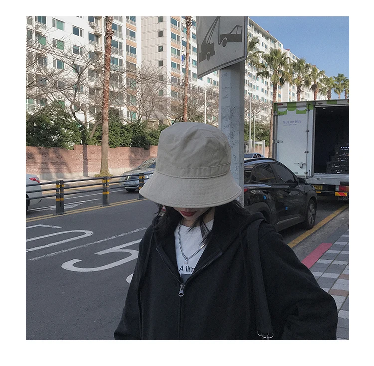 

Without Makeup Girl Million Years Foundation Joker Black Fisherman Web Celebrity Ins Sunshade Basin Hat Men and Women Tide Hats