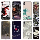 Чехол для Google Pixel 5 5XL 5A 2XL 3XL 4A 4 4XL 3A XL 2 3lite, задняя крышка с рисунком Журавля, рыбы, волн, мягкий силиконовый чехол из ТПУ для телефона s