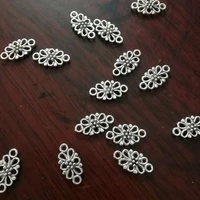 tibetan silver color 50pcs zinc alloy hollow leaf shaped metal pendant charms for jewelry making handmade diy accessories
