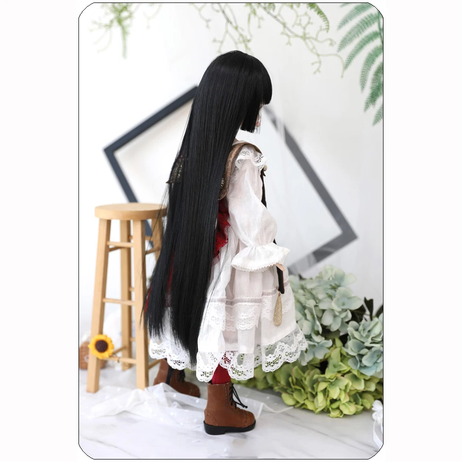 Allaosify Bjd SD кукла длинные прямые волосы 1/3 1/4 1/6 1/8 высокотемпературная парик для