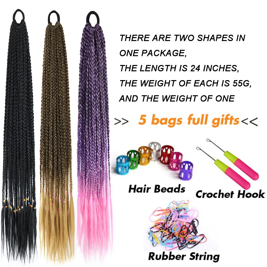 Накладные волосы конский хвост накладной с резиновой резинкой канекалон