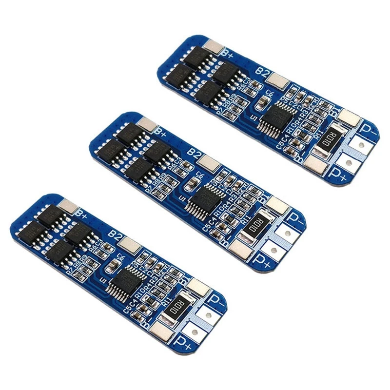 

3 S 12V 18650 Li-Ion Battery Protection Board 11.1V 12.6V Anti-Overcharge Over-Discharge 10A Over-Current Protection